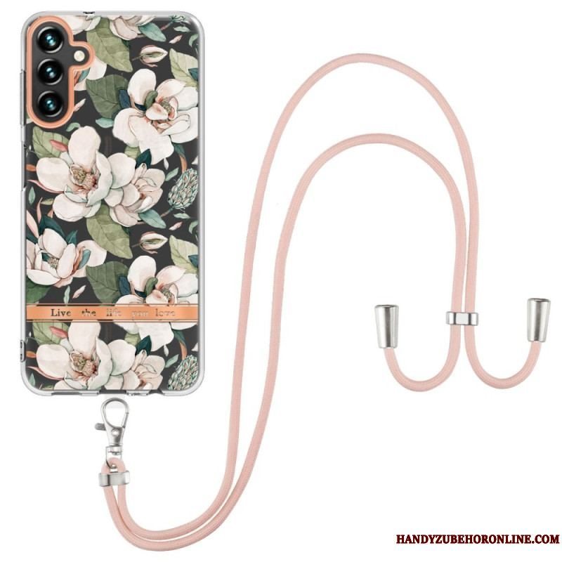 Cover Samsung Galaxy A54 5G Med Snor Med Blomstersnor