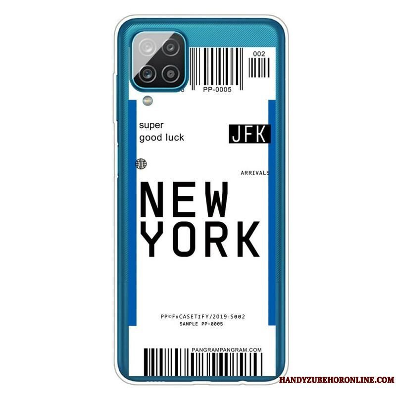 Cover Samsung Galaxy M12 / A12 Boardingkort Til New York