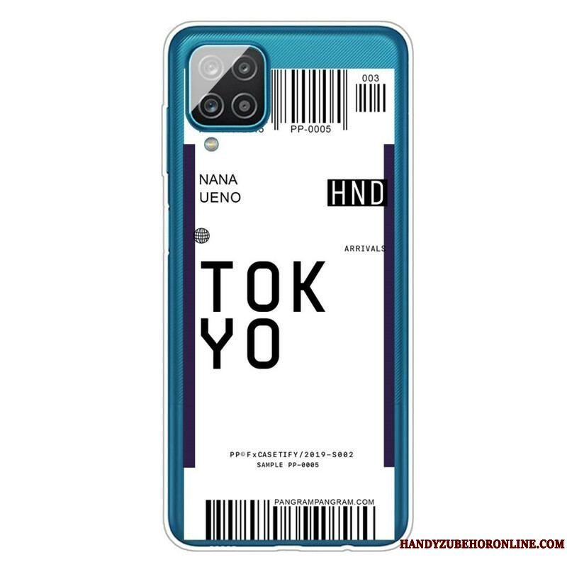 Cover Samsung Galaxy M12 / A12 Boardingkort Til Tokyo