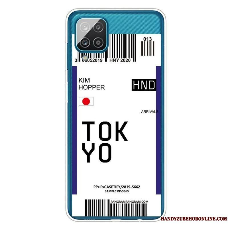 Cover Samsung Galaxy M12 / A12 Boardingkort Til Tokyo