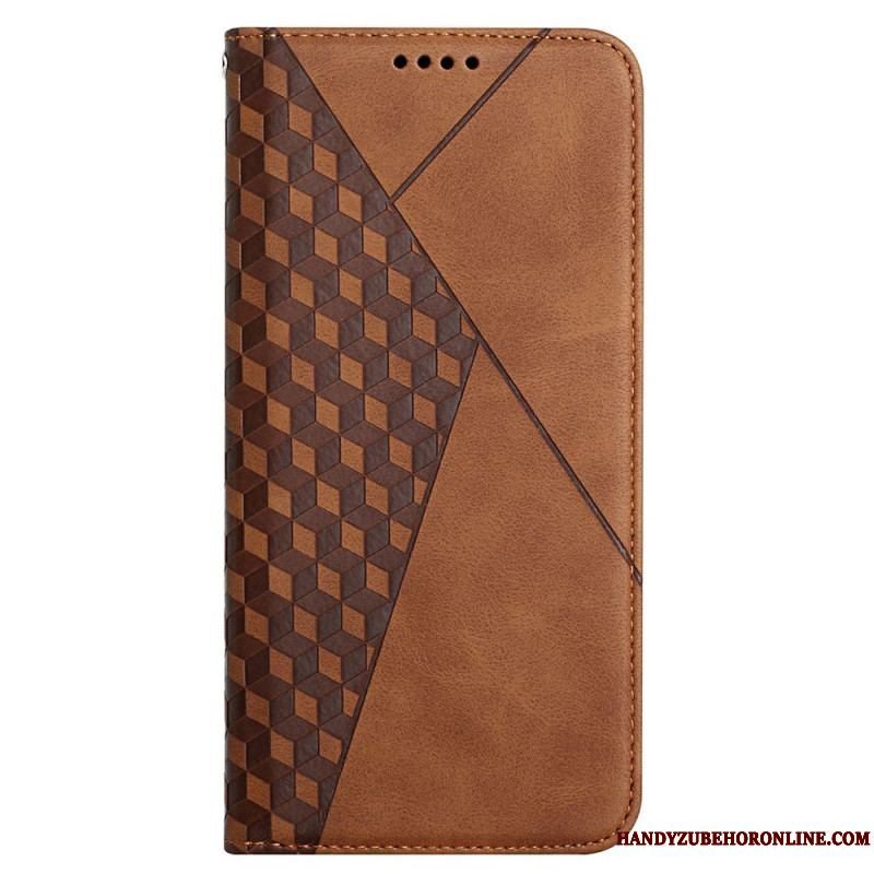 Cover Samsung Galaxy M12 / A12 Flip Cover Geo Lædereffekt