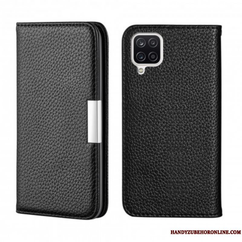 Cover Samsung Galaxy M12 / A12 Flip Cover Imiteret Læder Litchi Ultra Chic