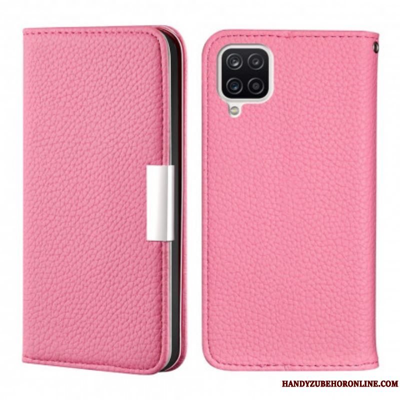 Cover Samsung Galaxy M12 / A12 Flip Cover Imiteret Læder Litchi Ultra Chic