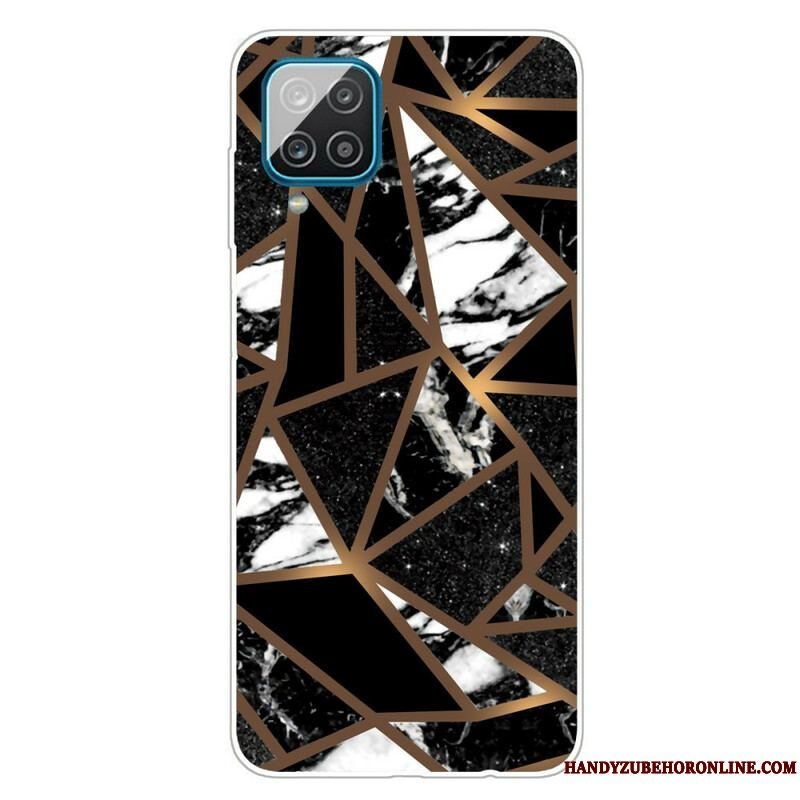 Cover Samsung Galaxy M12 / A12 Geometrisk Marmor