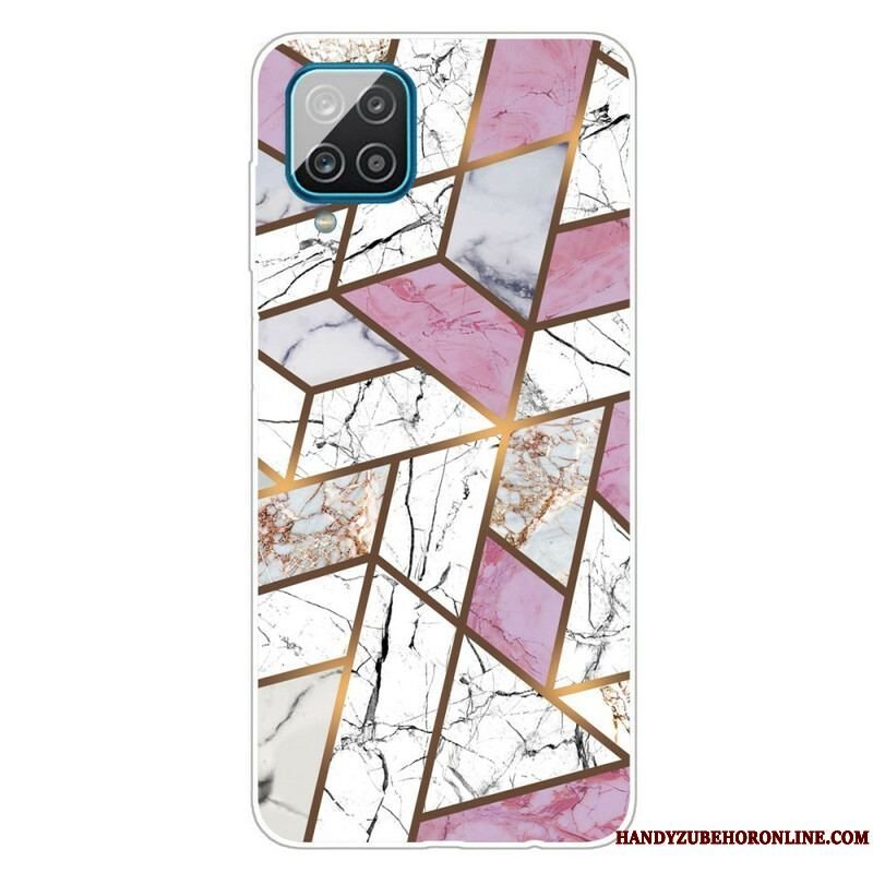 Cover Samsung Galaxy M12 / A12 Geometrisk Marmor