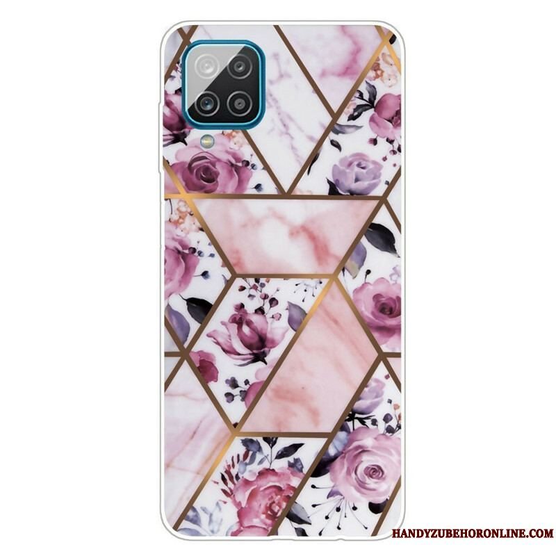 Cover Samsung Galaxy M12 / A12 Geometrisk Marmor