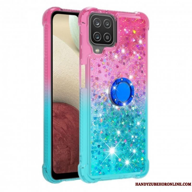 Cover Samsung Galaxy M12 / A12 Glitter Ring-bracket