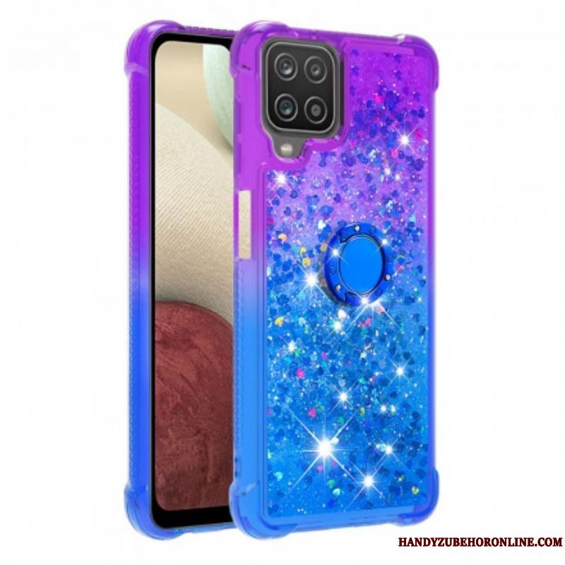 Cover Samsung Galaxy M12 / A12 Glitter Ring-bracket