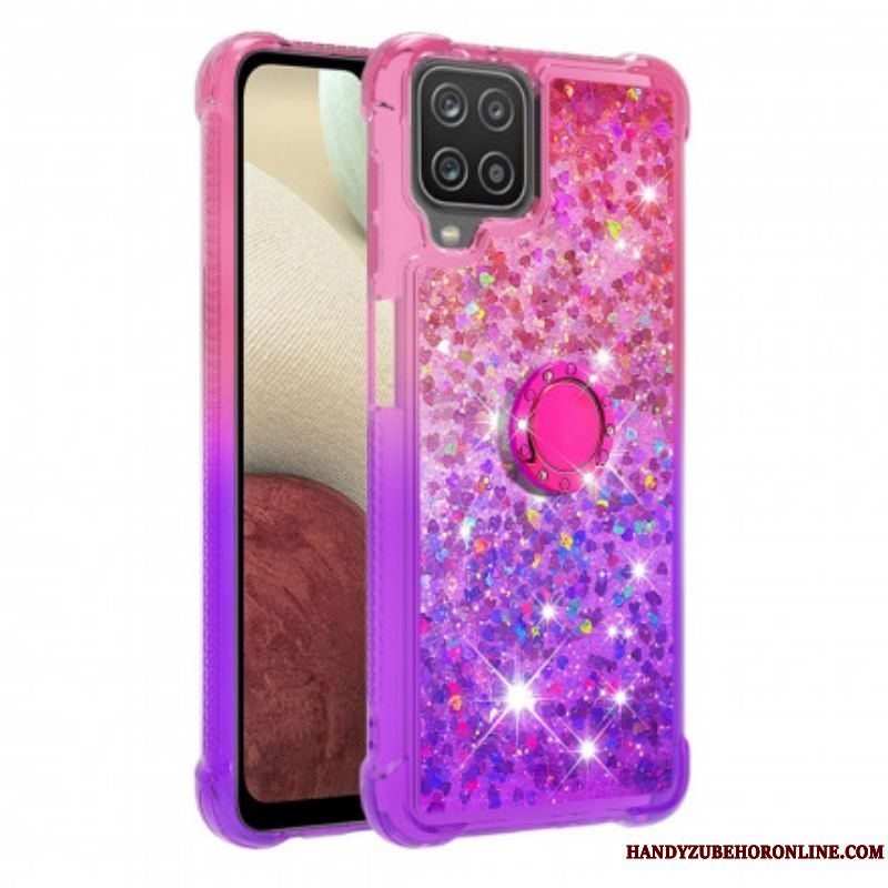 Cover Samsung Galaxy M12 / A12 Glitter Ring-bracket