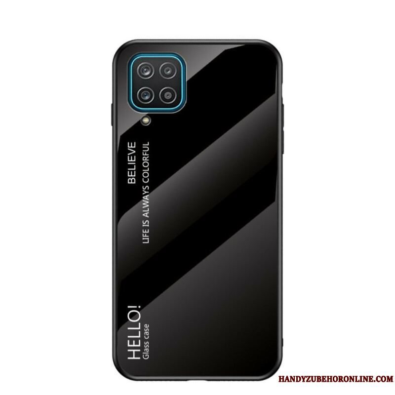 Cover Samsung Galaxy M12 / A12 Hærdet Glas Hej