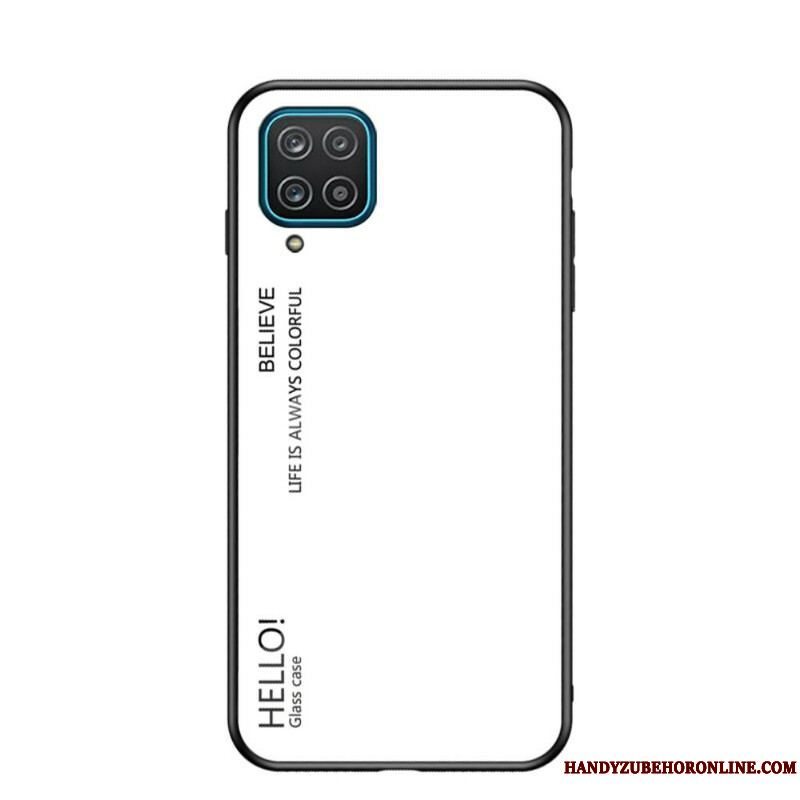 Cover Samsung Galaxy M12 / A12 Hærdet Glas Hej