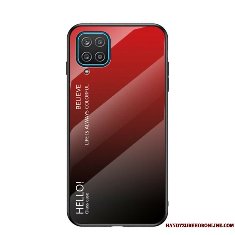 Cover Samsung Galaxy M12 / A12 Hærdet Glas Hej