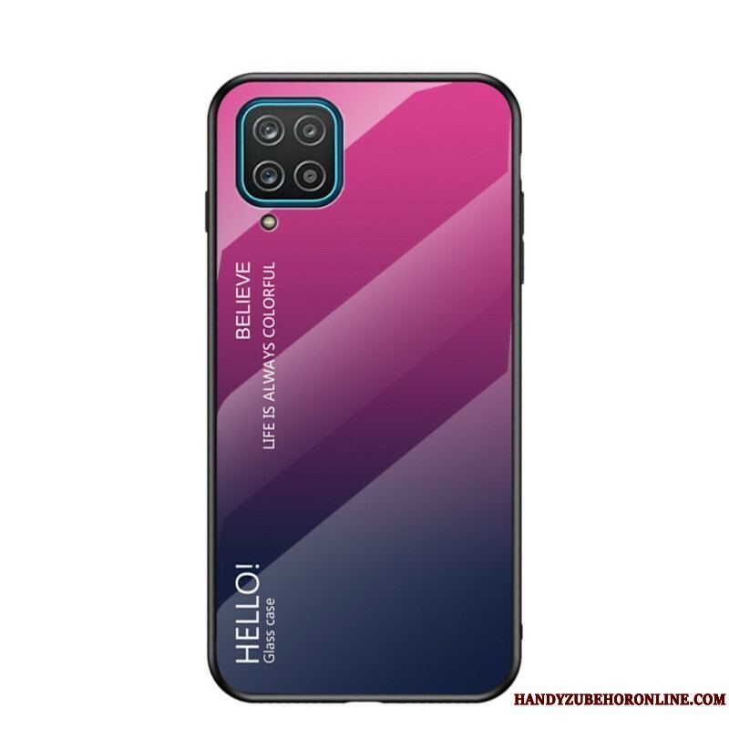 Cover Samsung Galaxy M12 / A12 Hærdet Glas Hej