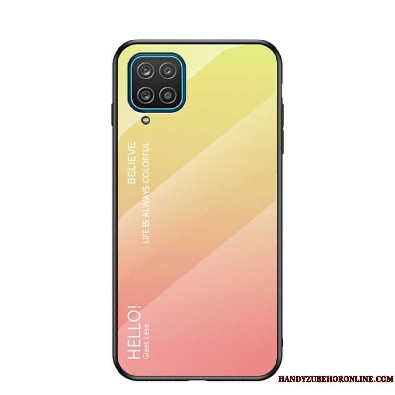 Cover Samsung Galaxy M12 / A12 Hærdet Glas Hej