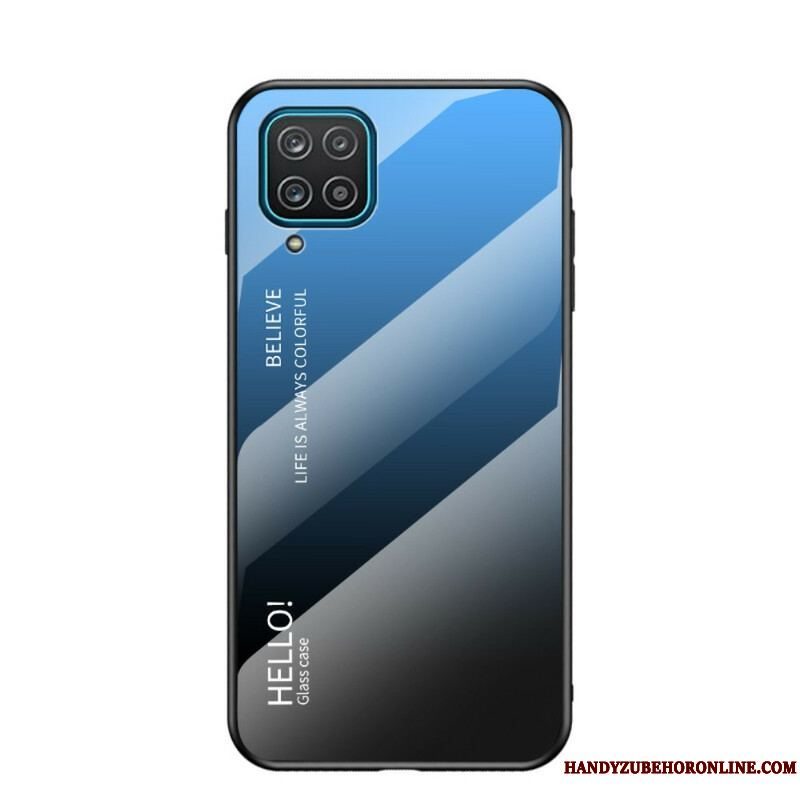 Cover Samsung Galaxy M12 / A12 Hærdet Glas Hej