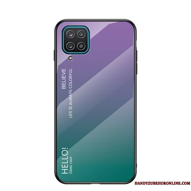 Cover Samsung Galaxy M12 / A12 Hærdet Glas Hej