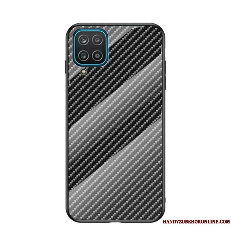 Cover Samsung Galaxy M12 / A12 Kulfiber Hærdet Glas
