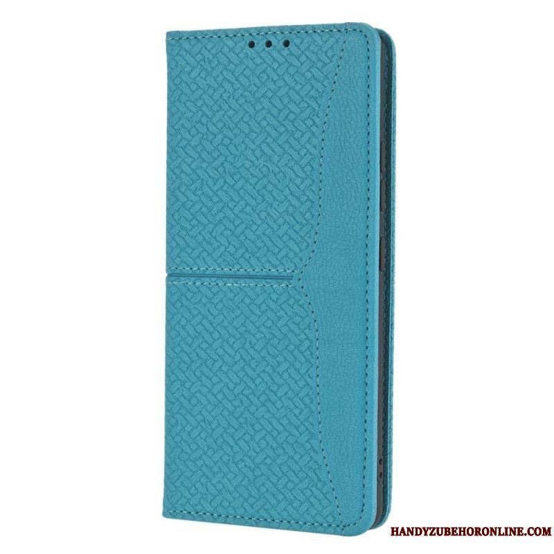 Cover Samsung Galaxy M12 / A12 Med Snor Flip Cover Strappy Vævet Læder Stil