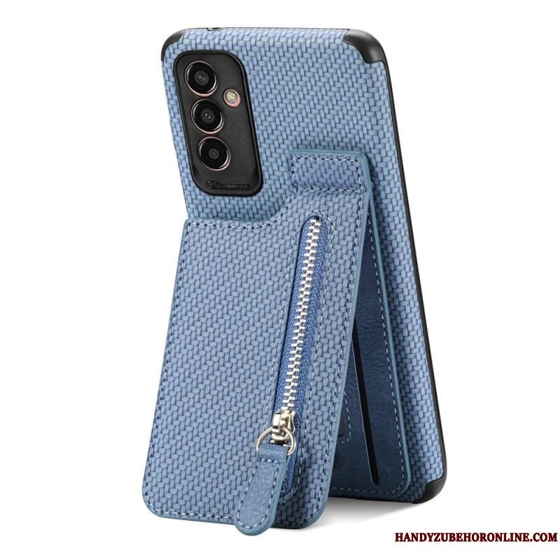 Cover Samsung Galaxy M13 Carbon Fiber Kortholder Beslag