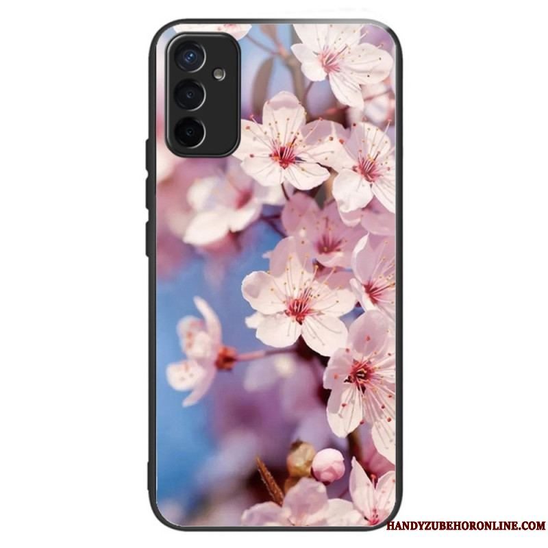 Cover Samsung Galaxy M13 Hærdet Glas Blomster