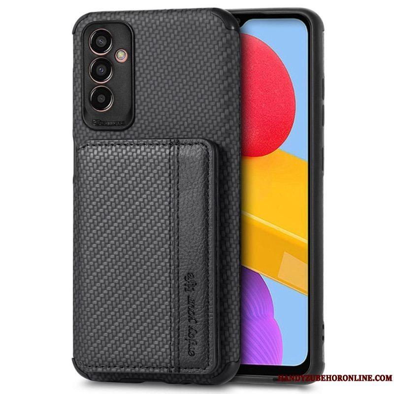 Cover Samsung Galaxy M13 Punge Etui Carbon Fiber Og Magnetisk Tegnebog