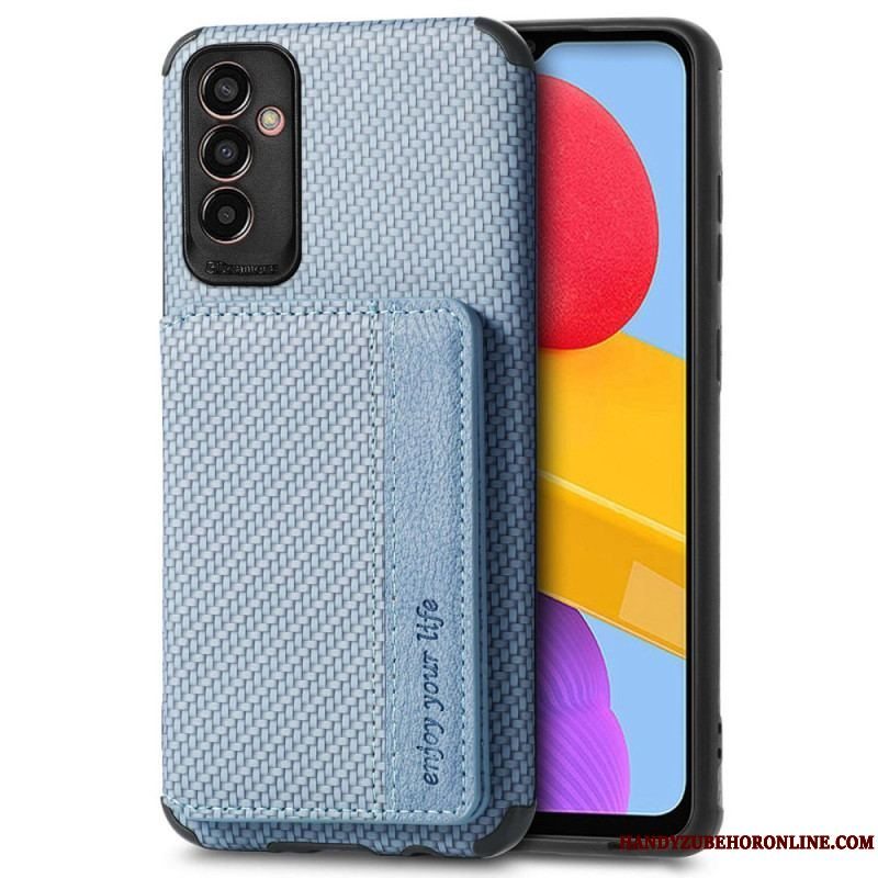 Cover Samsung Galaxy M13 Punge Etui Carbon Fiber Og Magnetisk Tegnebog