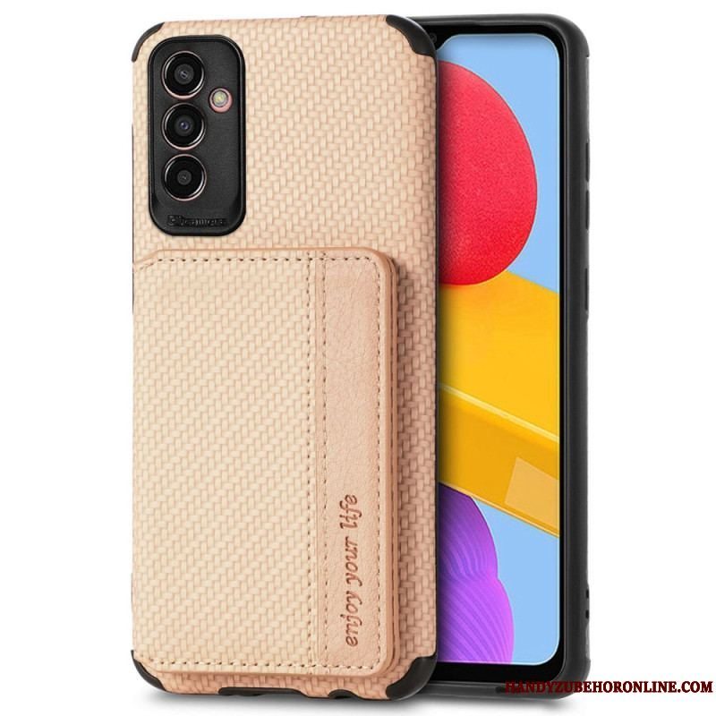 Cover Samsung Galaxy M13 Punge Etui Carbon Fiber Og Magnetisk Tegnebog