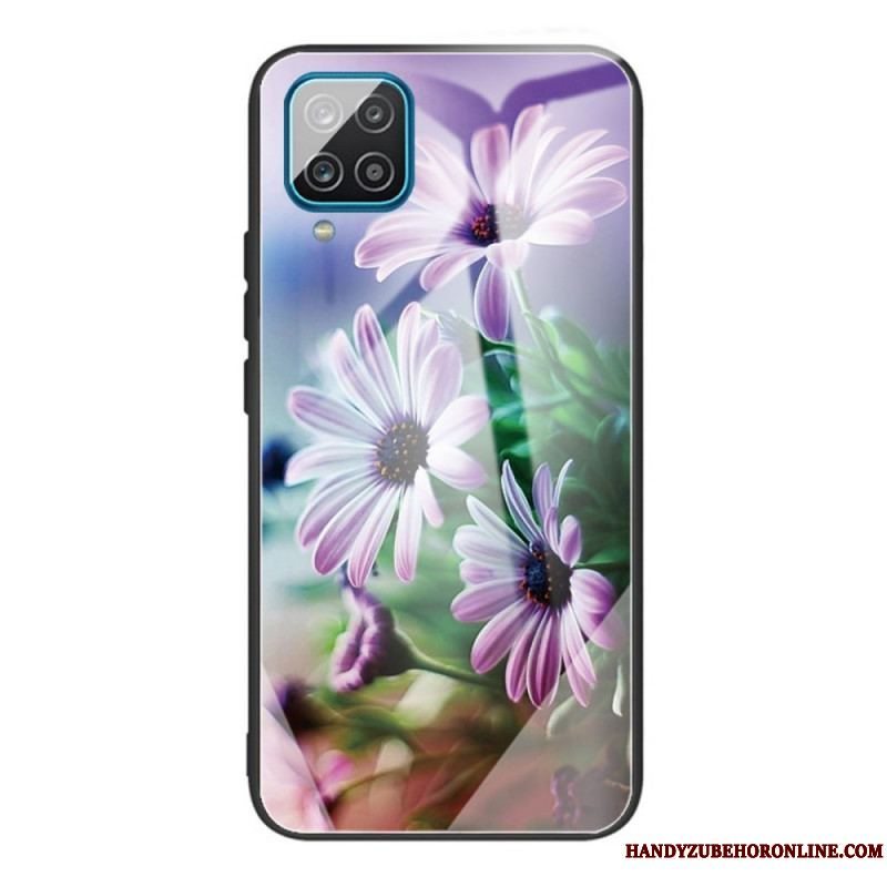 Cover Samsung Galaxy M32 Hærdet Glas Blomster