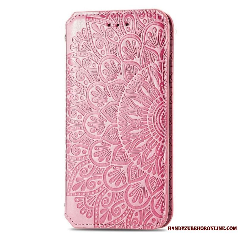 Cover Samsung Galaxy M52 5G Flip Cover Antik Imiteret Læder