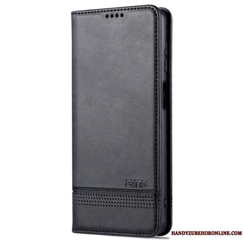 Cover Samsung Galaxy M52 5G Flip Cover Azns Lædereffekt