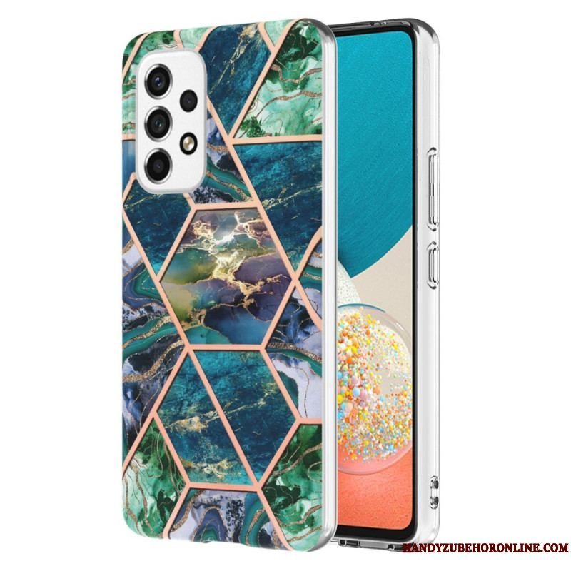 Cover Samsung Galaxy M53 5G Prangende Geometrisk Marmor