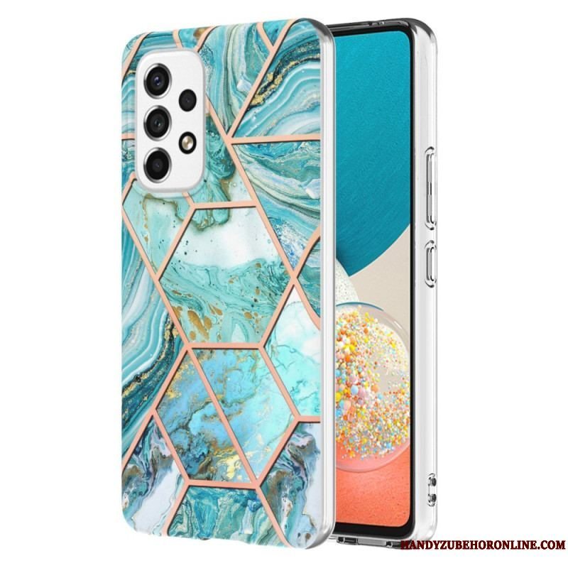 Cover Samsung Galaxy M53 5G Prangende Geometrisk Marmor