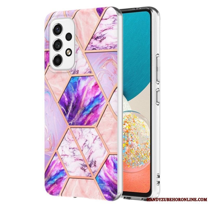 Cover Samsung Galaxy M53 5G Prangende Geometrisk Marmor