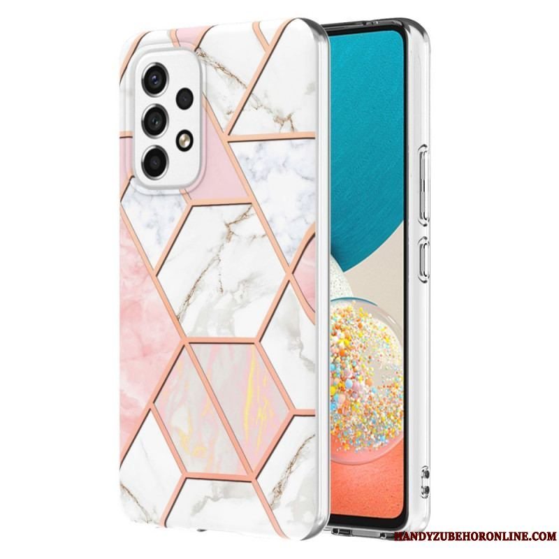 Cover Samsung Galaxy M53 5G Prangende Geometrisk Marmor