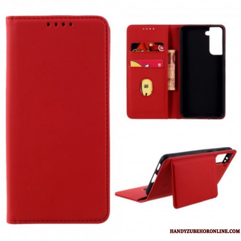 Cover Samsung Galaxy S21 5G Flip Cover Kortholder Stativ