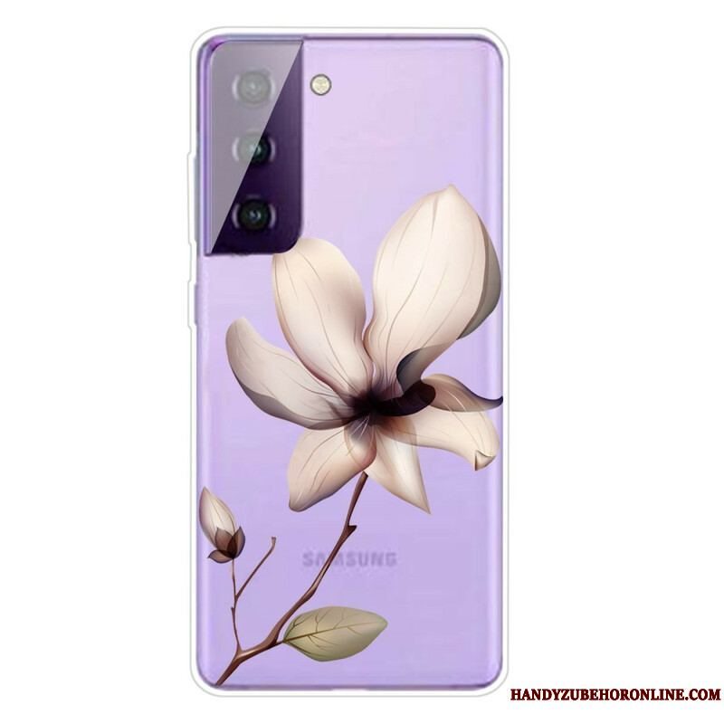 Cover Samsung Galaxy S21 5G Gennemsigtig En Blomst