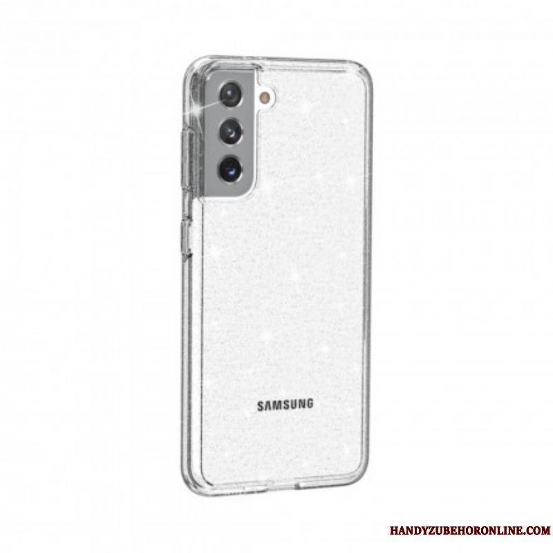 Cover Samsung Galaxy S21 5G Gennemsigtige Pailletter