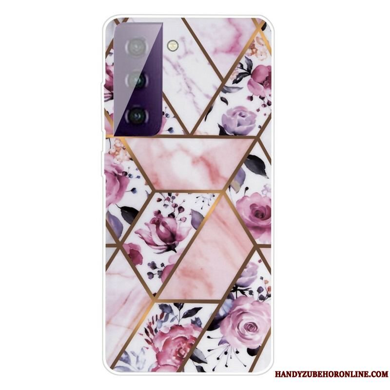 Cover Samsung Galaxy S21 5G Geometrisk Marmor