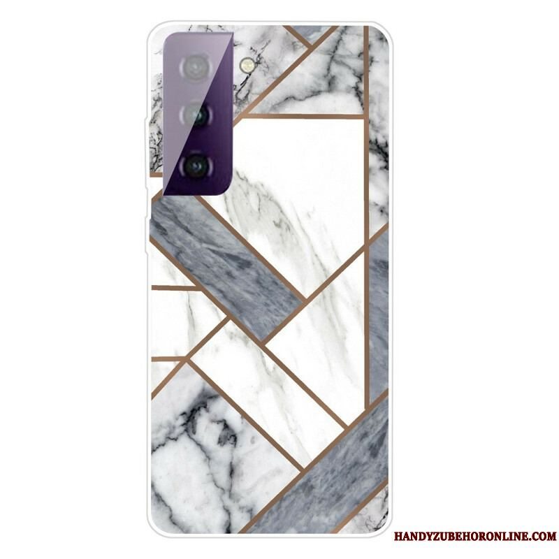 Cover Samsung Galaxy S21 FE Decline Geometrisk Marmor