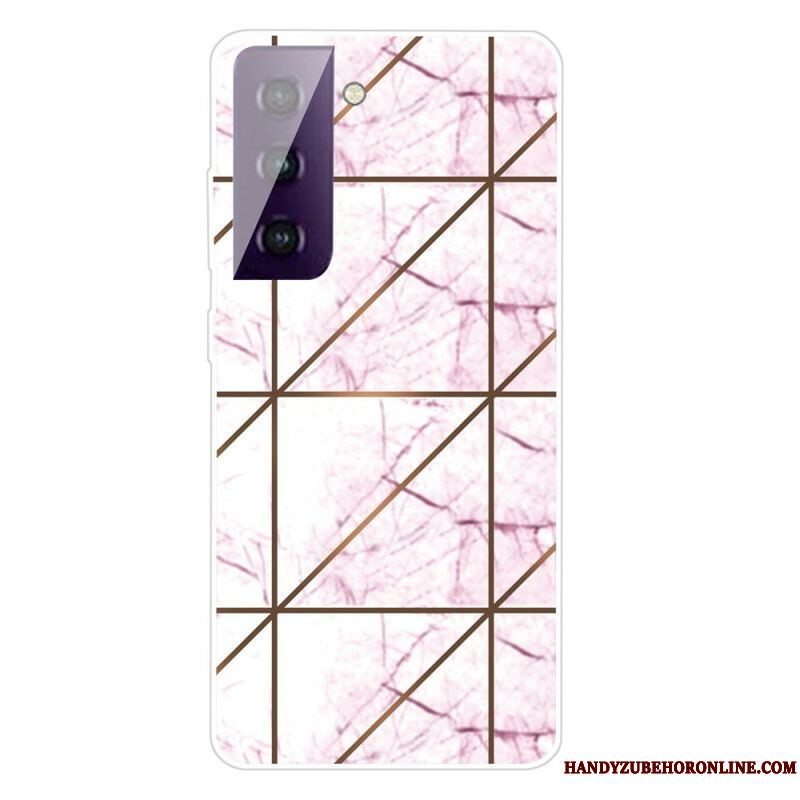 Cover Samsung Galaxy S21 FE Decline Geometrisk Marmor