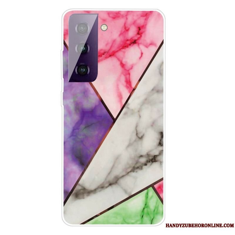 Cover Samsung Galaxy S21 FE Decline Geometrisk Marmor