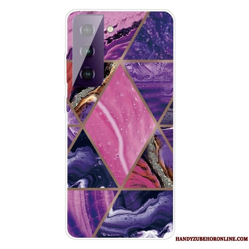 Cover Samsung Galaxy S21 FE Decline Geometrisk Marmor