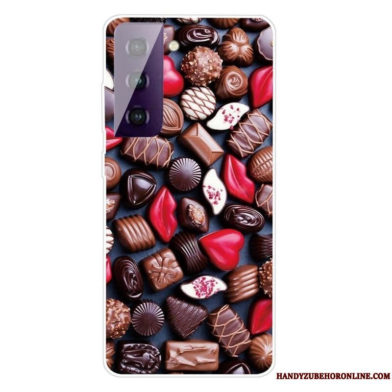 Cover Samsung Galaxy S21 FE Fleksibel Chokolade