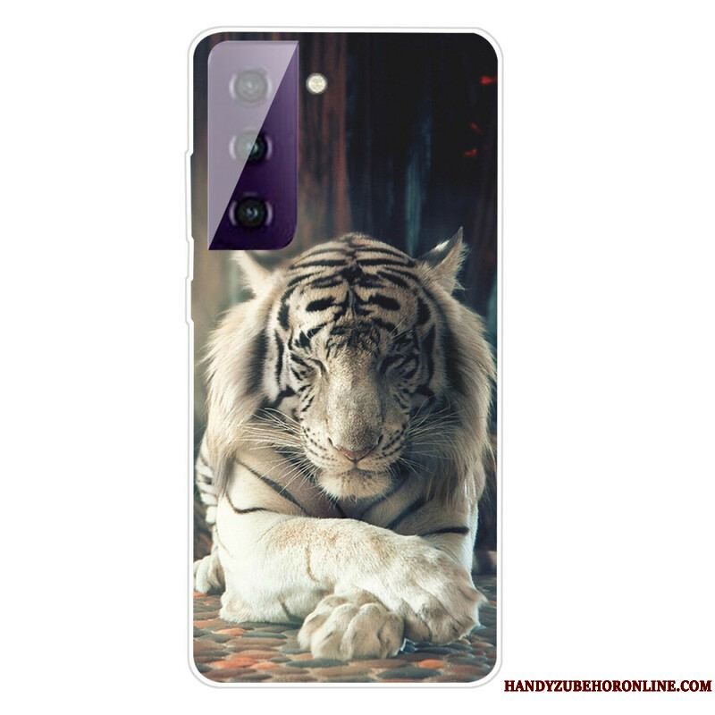 Cover Samsung Galaxy S21 FE Fleksibel Tiger