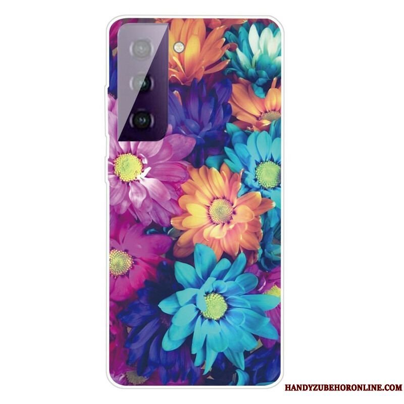 Cover Samsung Galaxy S21 FE Fleksible Blomster