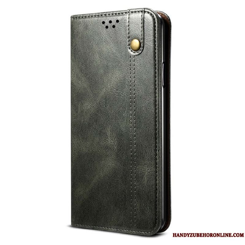 Cover Samsung Galaxy S21 FE Flip Cover Voksbehandlet Kunstlæder