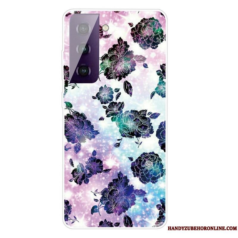 Cover Samsung Galaxy S21 FE Grafiske Blomster