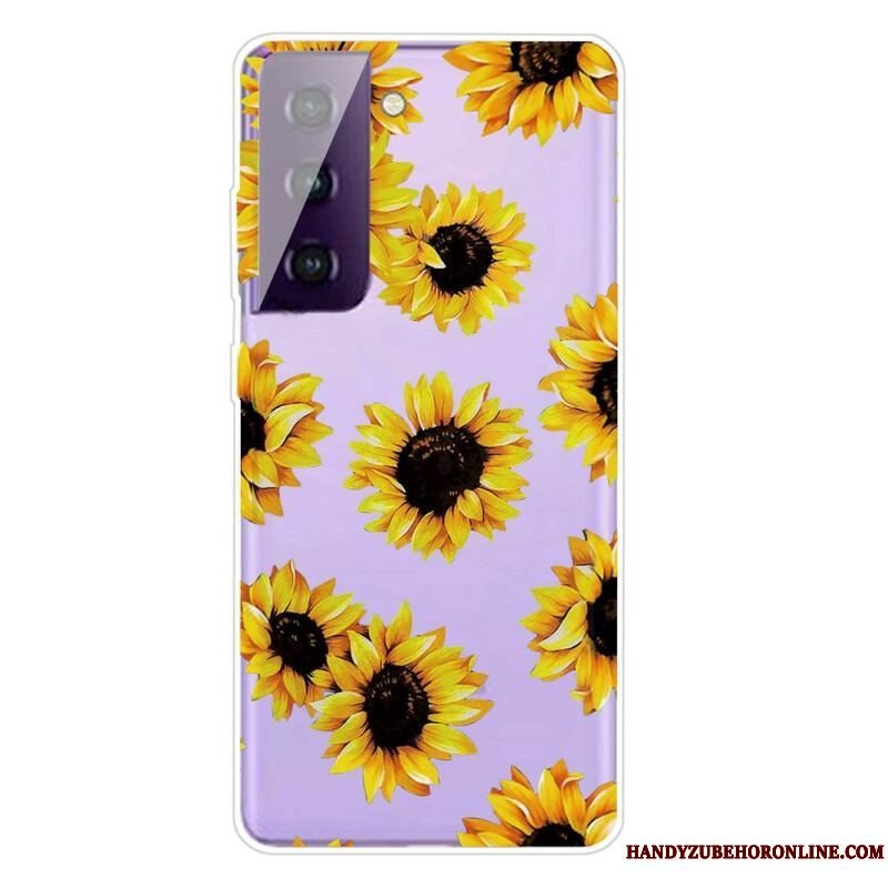 Cover Samsung Galaxy S21 FE Grafiske Blomster