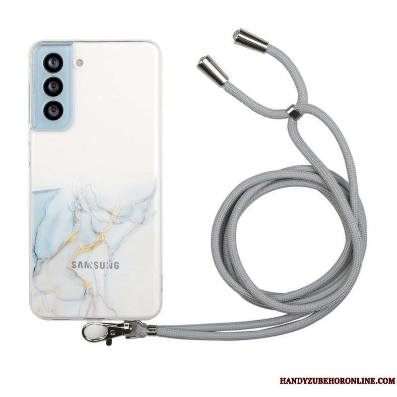 Cover Samsung Galaxy S21 FE Med Snor Med Marmorsnor