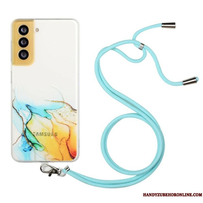 Cover Samsung Galaxy S21 FE Med Snor Med Marmorsnor